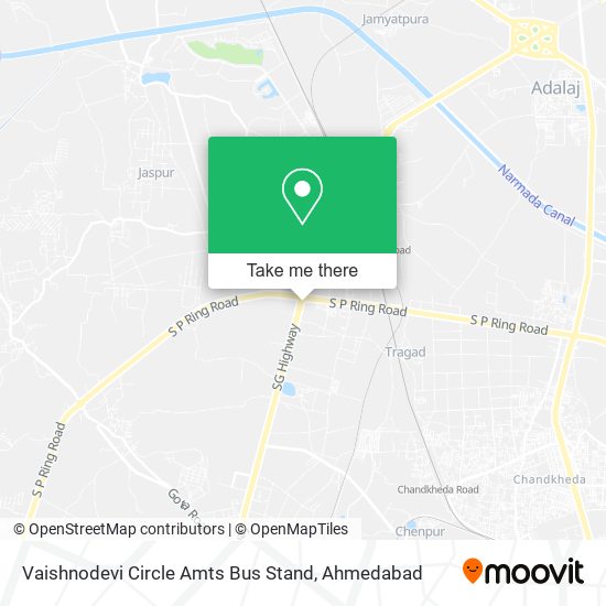 Vaishnodevi Circle Amts Bus Stand map