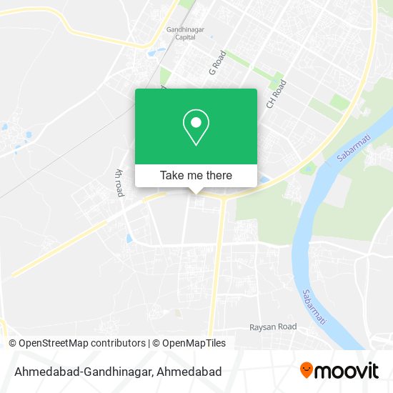 Ahmedabad-Gandhinagar map