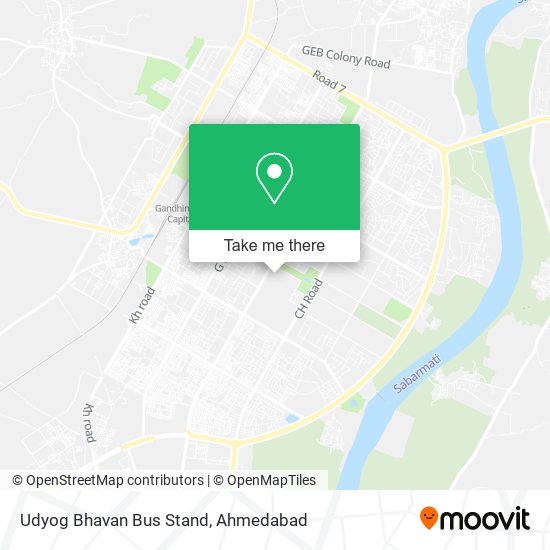 Udyog Bhavan Bus Stand map