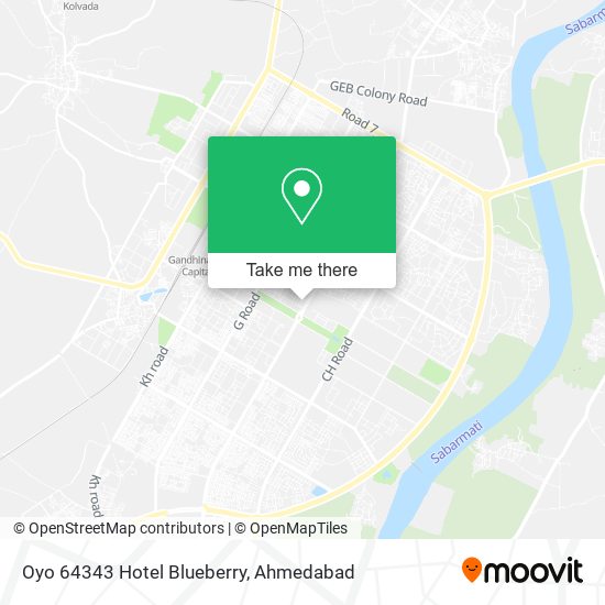 Oyo 64343 Hotel Blueberry map