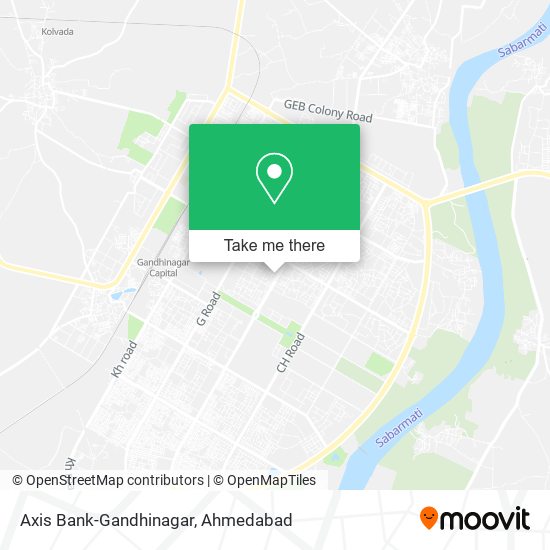 Axis Bank-Gandhinagar map