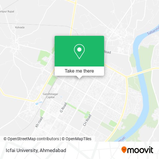 Icfai University map