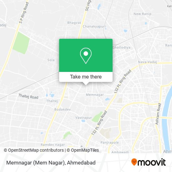 Memnagar (Mem Nagar) map