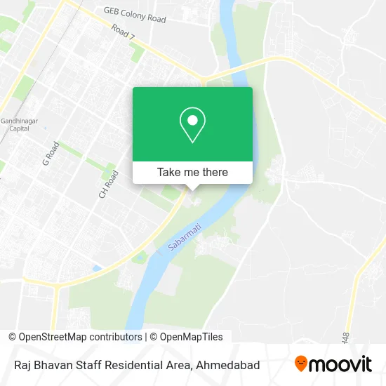 Raj Bhavan Staff Residential Area map