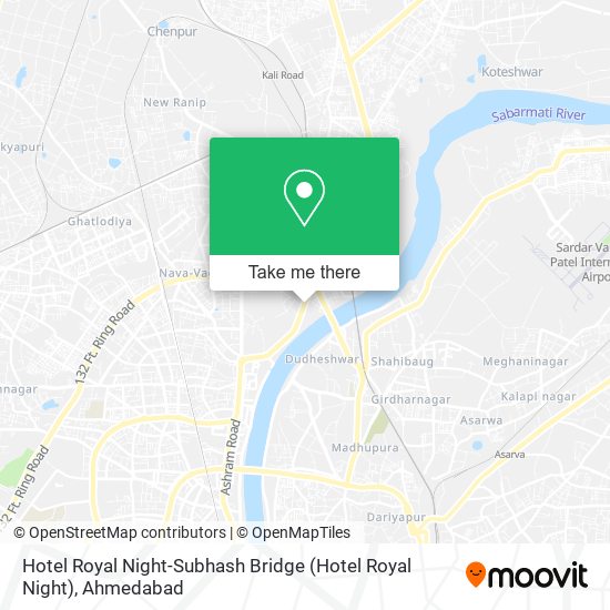 Hotel Royal Night-Subhash Bridge map
