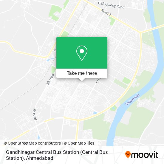 Gandhinagar Central Bus Station map