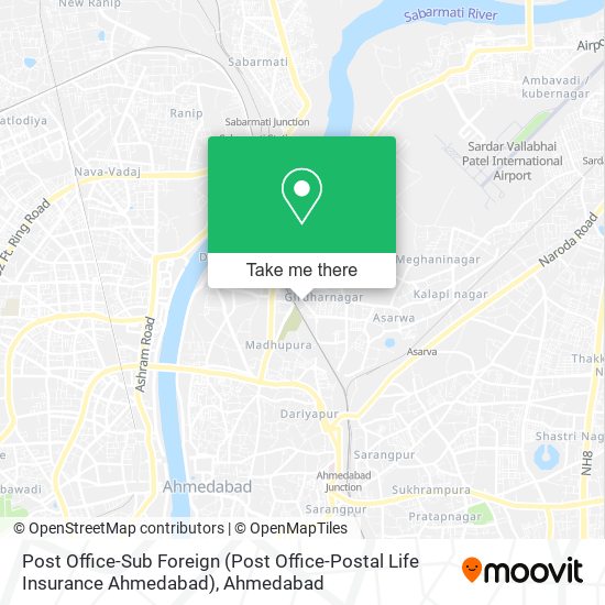 Post Office-Sub Foreign (Post Office-Postal Life Insurance Ahmedabad) map