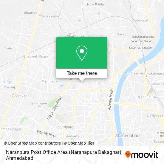 Naranpura Post Office Area (Naranapura Dakaghar) map