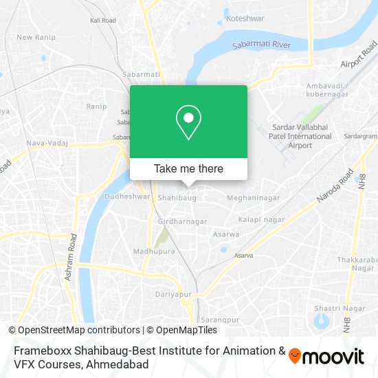 Frameboxx Shahibaug-Best Institute for Animation & VFX Courses map