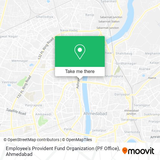 Employee's Provident Fund Organization (PF Office) map