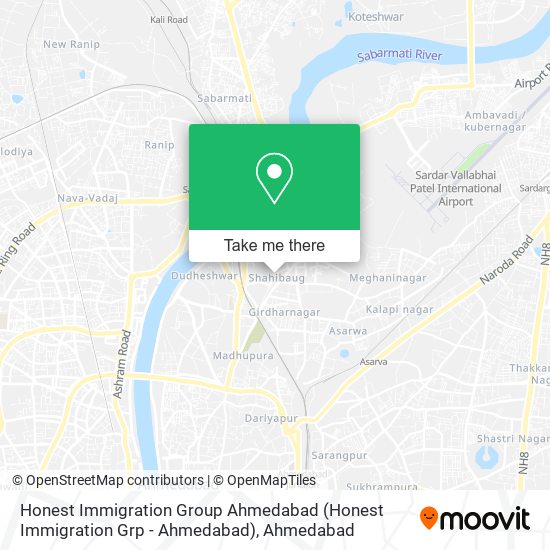 Honest Immigration Group Ahmedabad map