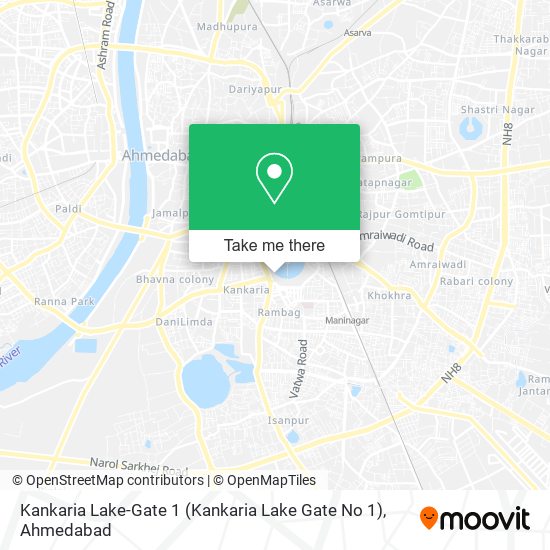 Kankaria Lake-Gate 1 map