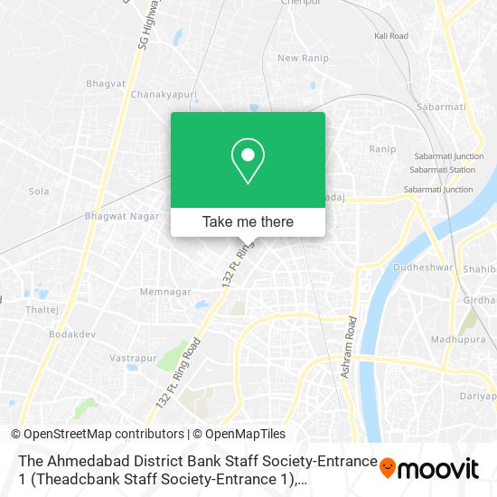 The Ahmedabad District Bank Staff Society-Entrance 1 (Theadcbank Staff Society-Entrance 1) map