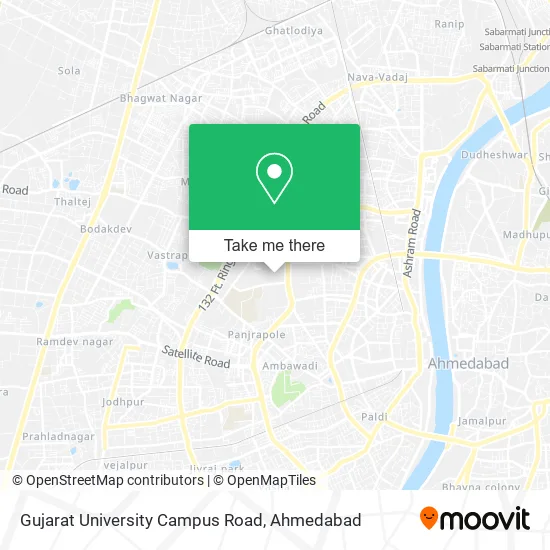 Gujarat University Campus Road map