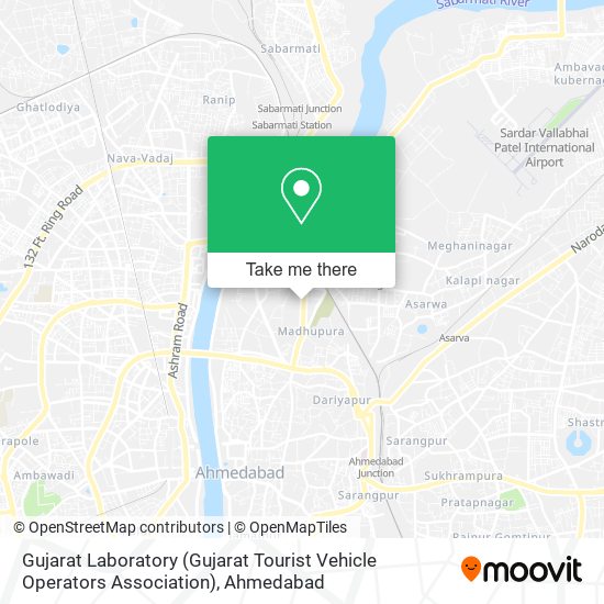 Gujarat Laboratory (Gujarat Tourist Vehicle Operators Association) map