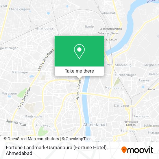 Fortune Landmark-Usmanpura (Fortune Hotel) map