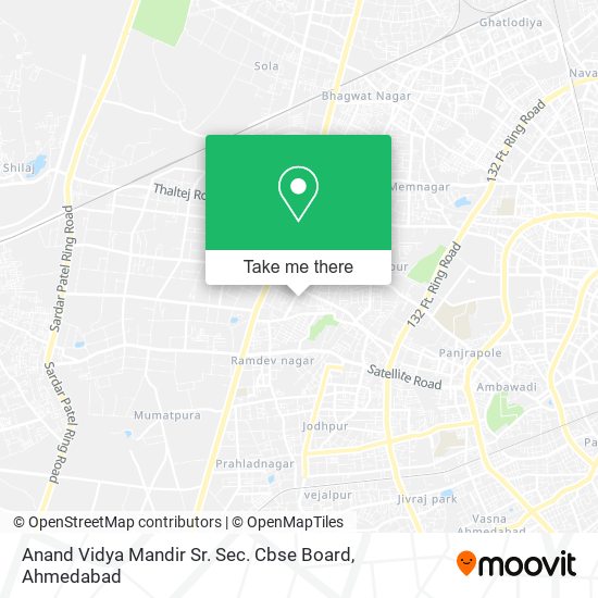 Anand Vidya Mandir Sr. Sec. Cbse Board map