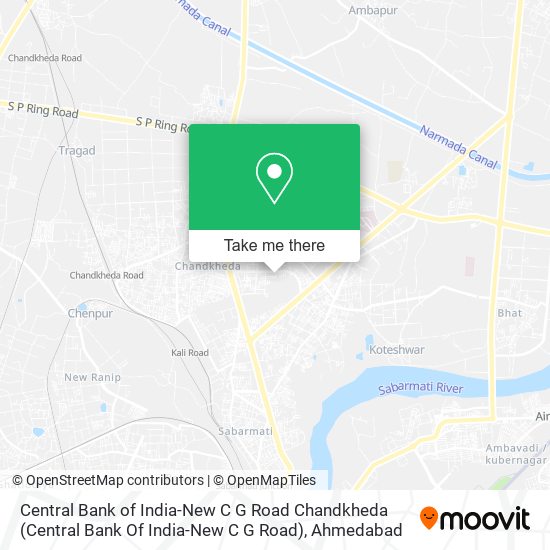 Central Bank of India-New C G Road Chandkheda map