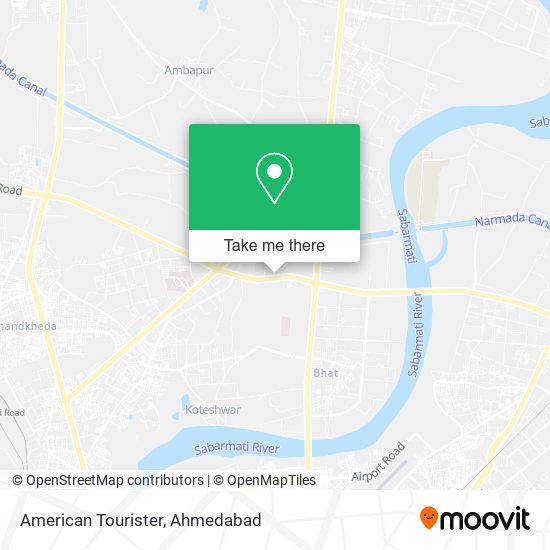 American Tourister map