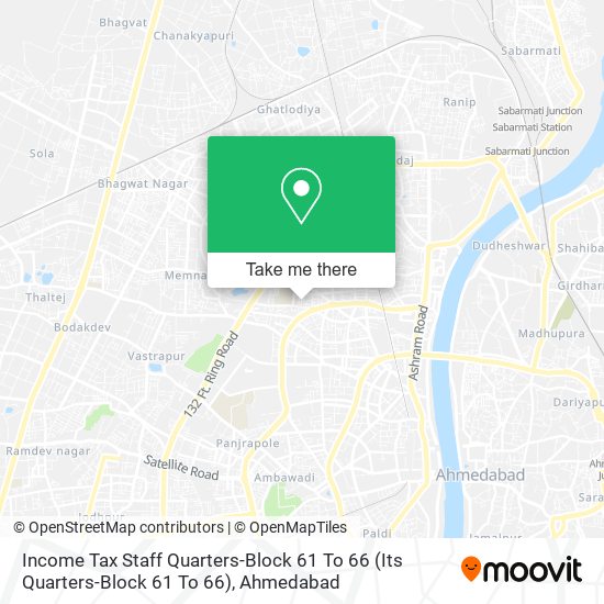 Income Tax Staff Quarters-Block 61 To 66 (Its Quarters-Block 61 To 66) map