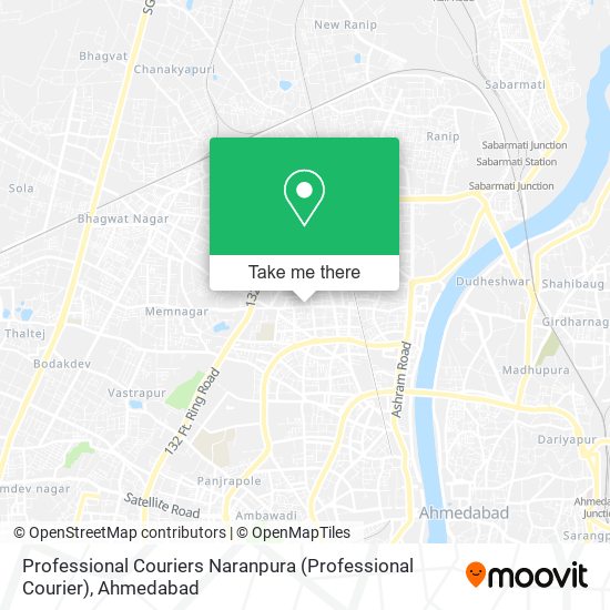 Professional Couriers Naranpura map