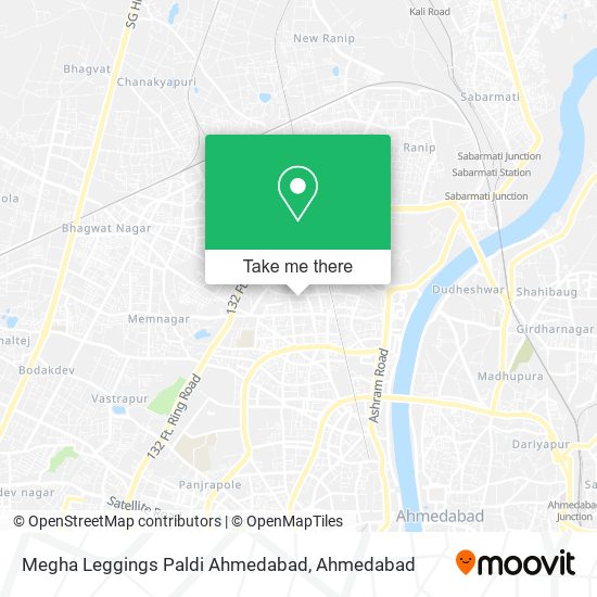 Megha Leggings Paldi Ahmedabad map