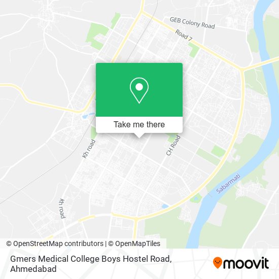 Gmers Medical College Boys Hostel Road map