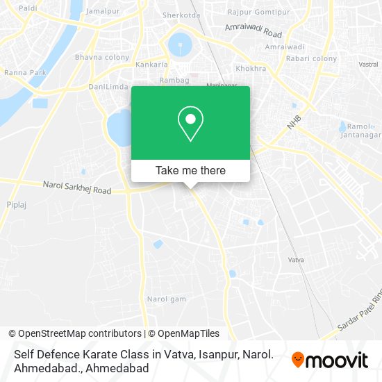 Self Defence Karate Class in Vatva, Isanpur, Narol. Ahmedabad. map