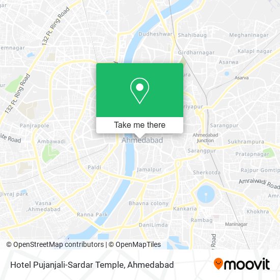 Hotel Pujanjali-Sardar Temple map