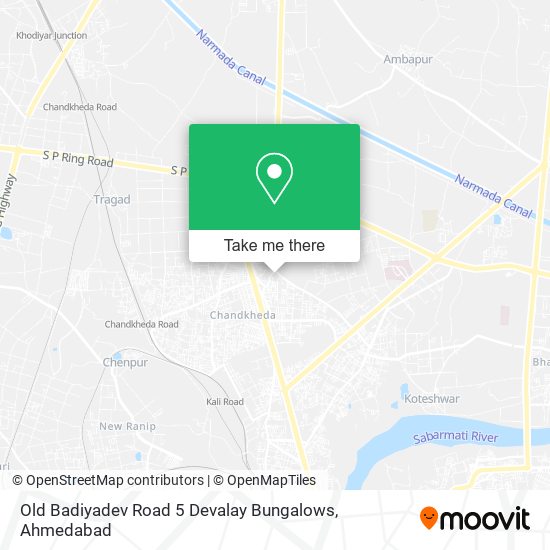 Old Badiyadev Road 5 Devalay Bungalows map