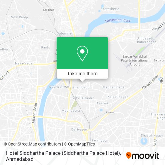 Hotel Siddhartha Palace map