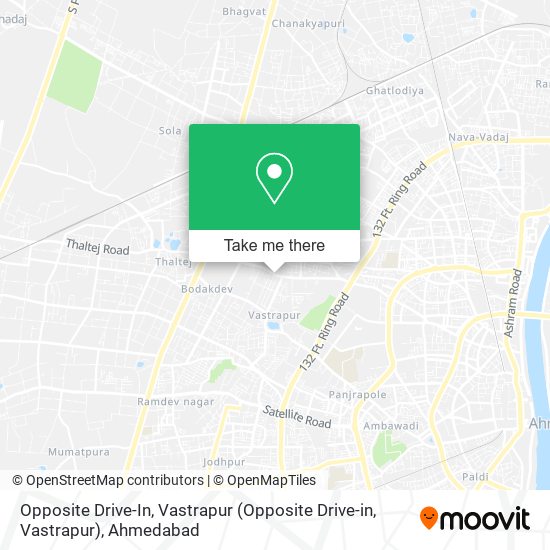 Opposite Drive-In, Vastrapur map