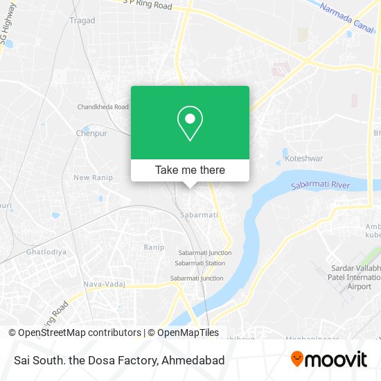 Sai South. the Dosa Factory map