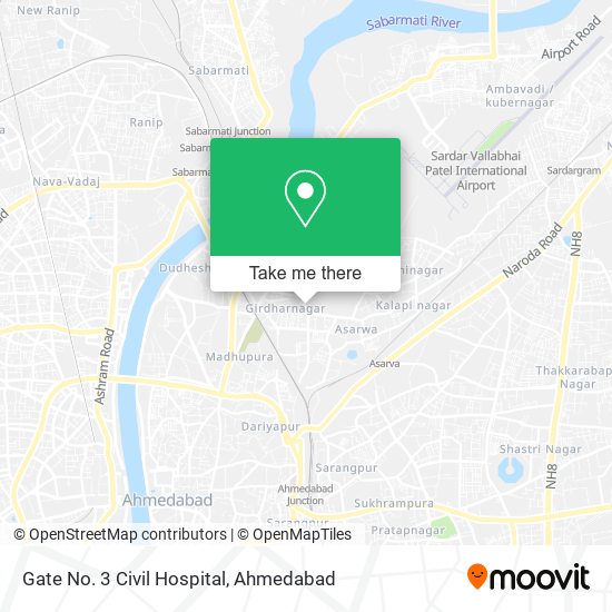 Gate No. 3 Civil Hospital map