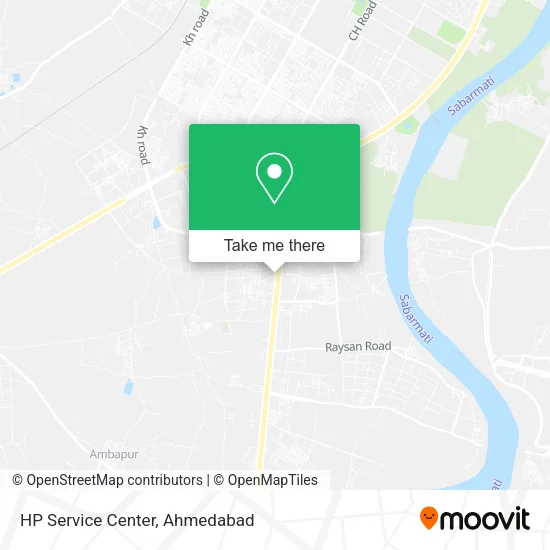 HP Service Center map