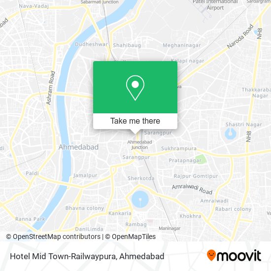 Hotel Mid Town-Railwaypura map