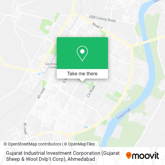 Gujarat Industrial Investment Corporation (Gujarat Sheep & Wool Dvlp't Corp) map