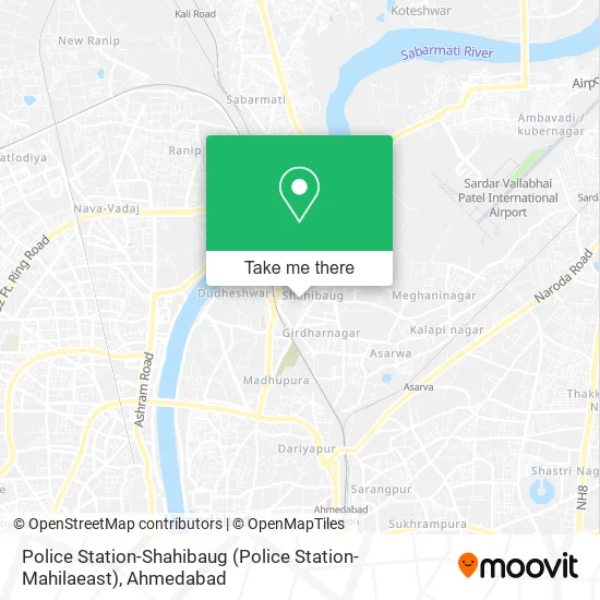 Police Station-Shahibaug (Police Station-Mahilaeast) map