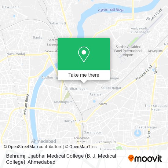 Behramji Jijabhai Medical College (B. J. Medical College) map