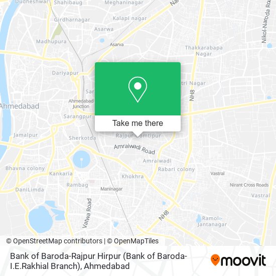 Bank of Baroda-Rajpur Hirpur (Bank of Baroda-I.E.Rakhial Branch) map