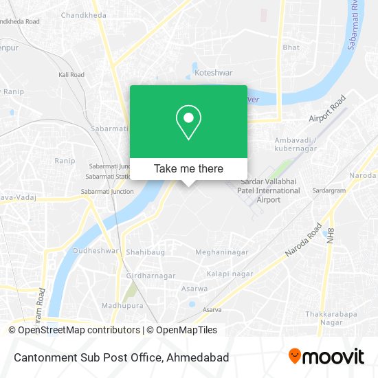 Cantonment Sub Post Office map