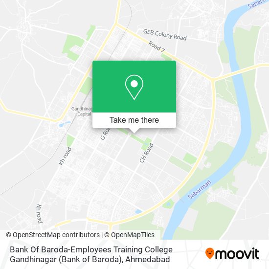 Bank Of Baroda-Employees Training College Gandhinagar (Bank of Baroda) map