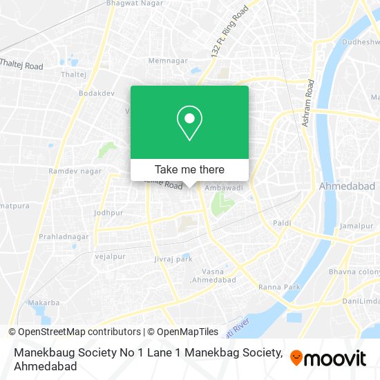 Manekbaug Society No 1 Lane 1 Manekbag Society map