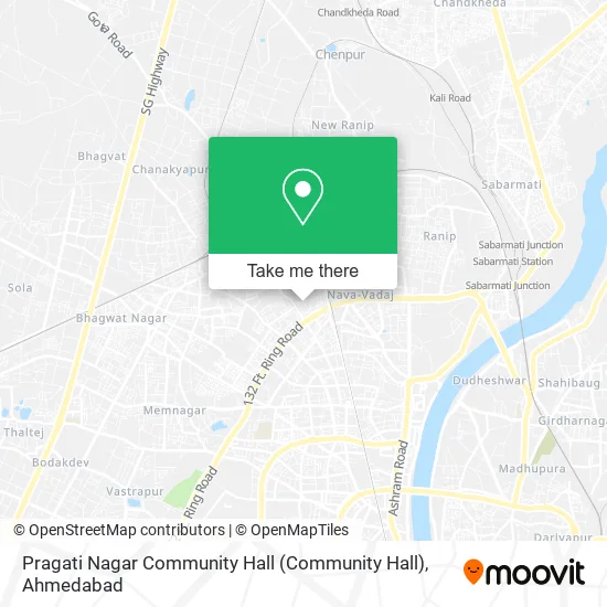Pragati Nagar Community Hall map