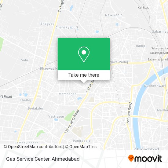 Gas Service Center map