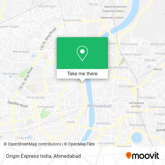 Origin Express India map