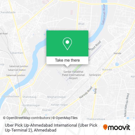 Uber Pick Up-Ahmedabad International (Uber Pick Up-Terminal 2) map