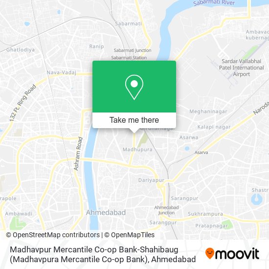 Madhavpur Mercantile Co-op Bank-Shahibaug (Madhavpura Mercantile Co-op Bank) map