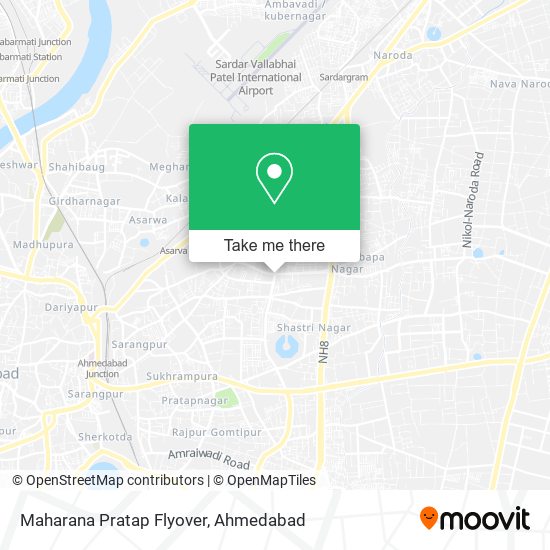 Maharana Pratap Flyover map