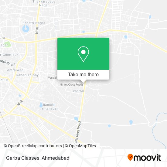 Garba Classes map